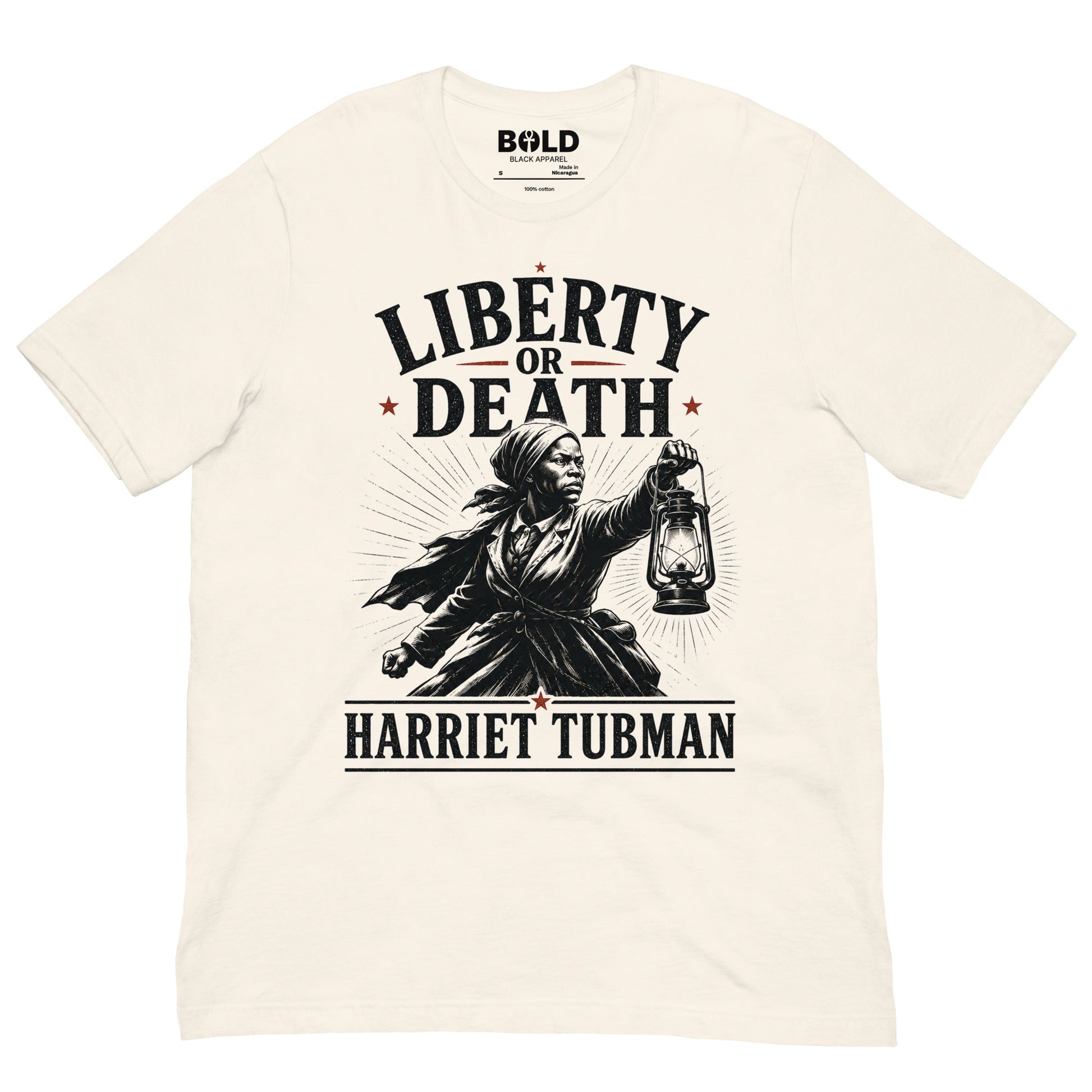 Liberty or Death Harriet Tubman T-Shirt - Bold Black Apparel