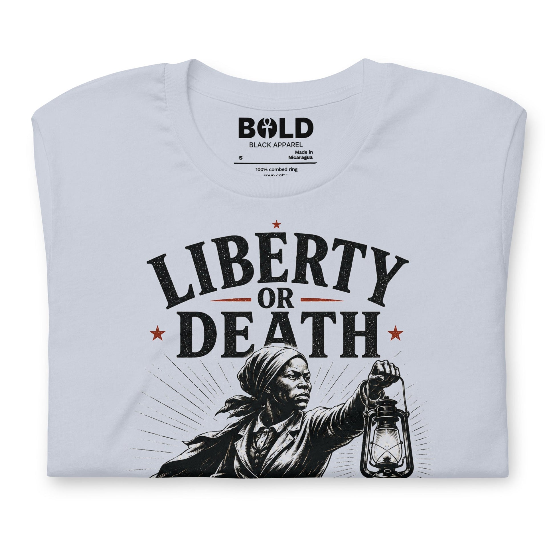 Liberty or Death Harriet Tubman T-Shirt - Bold Black Apparel