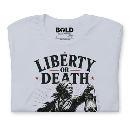 Liberty or Death Harriet Tubman T-Shirt - Bold Black Apparel