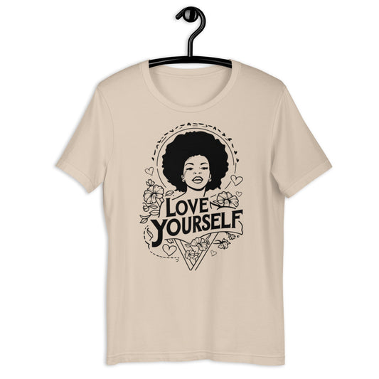 Love Yourself Natural Hair T-Shirt - Bold Black Apparel