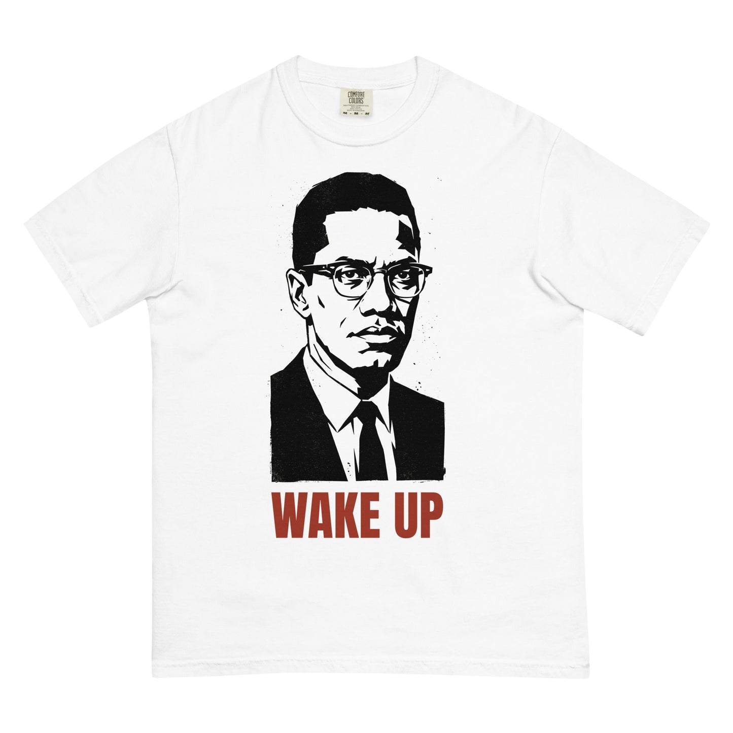 Malcolm X Wake Up T-Shirt - Bold Black Apparel