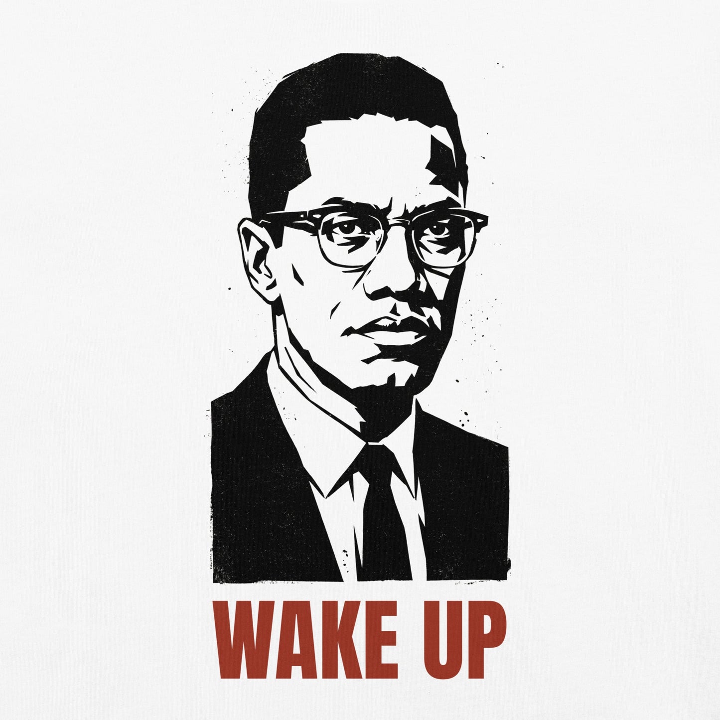 Malcolm X Wake Up T-Shirt - Bold Black Apparel