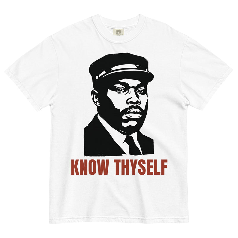 Marcus Garvey Know Thyself Black history portrait T-shirt