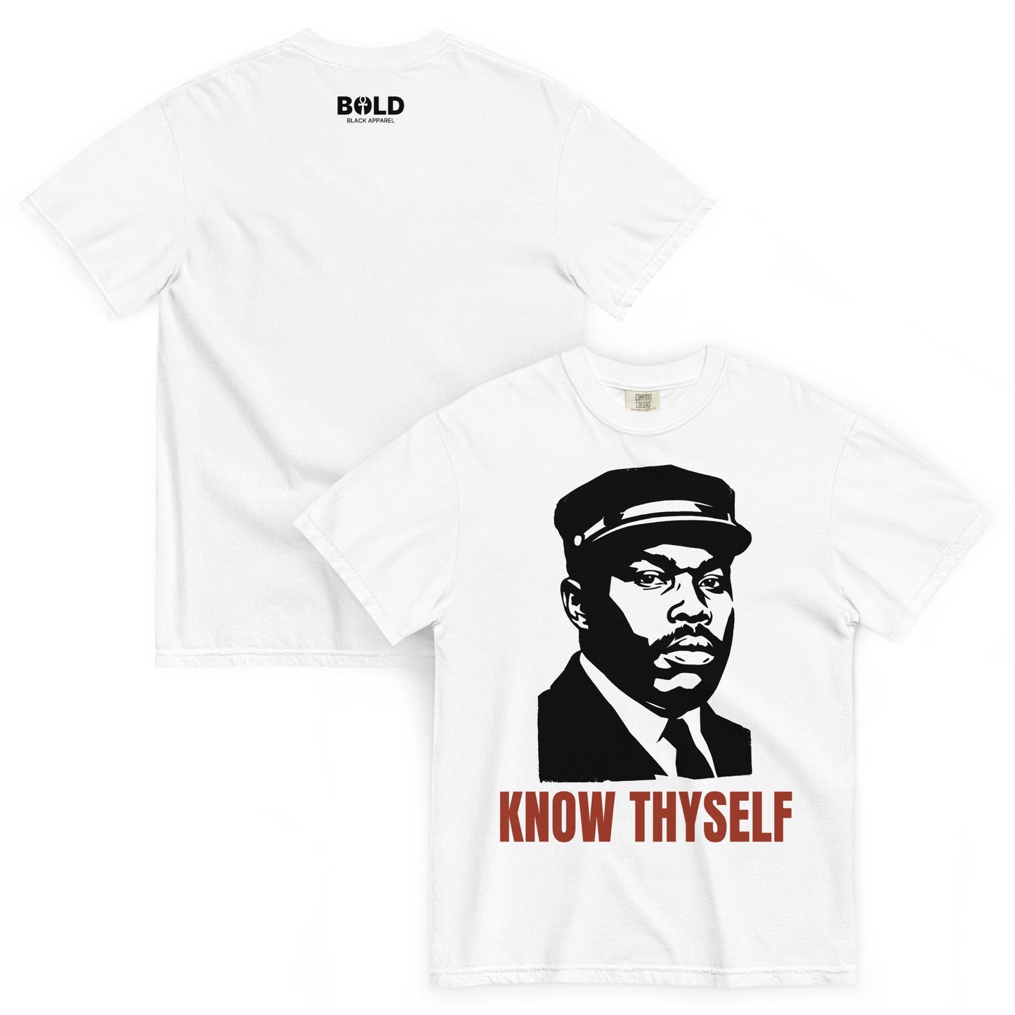 Marcus Garvey Know Thyself T-Shirt - Bold Black Apparel