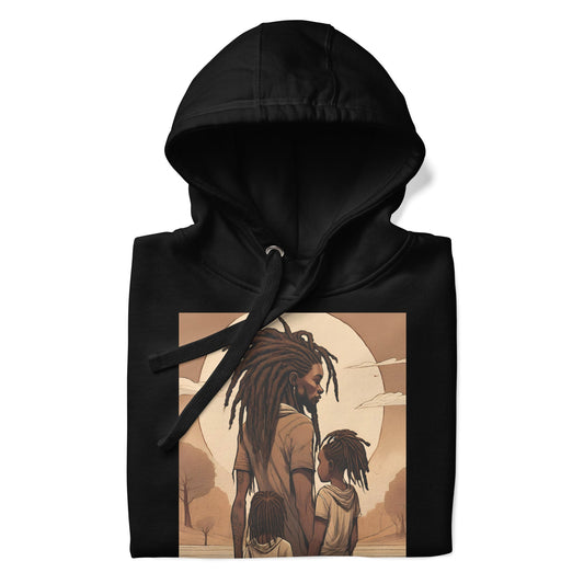 Meaning of Life Black Dad Premium Hoodie - Bold Black Apparel