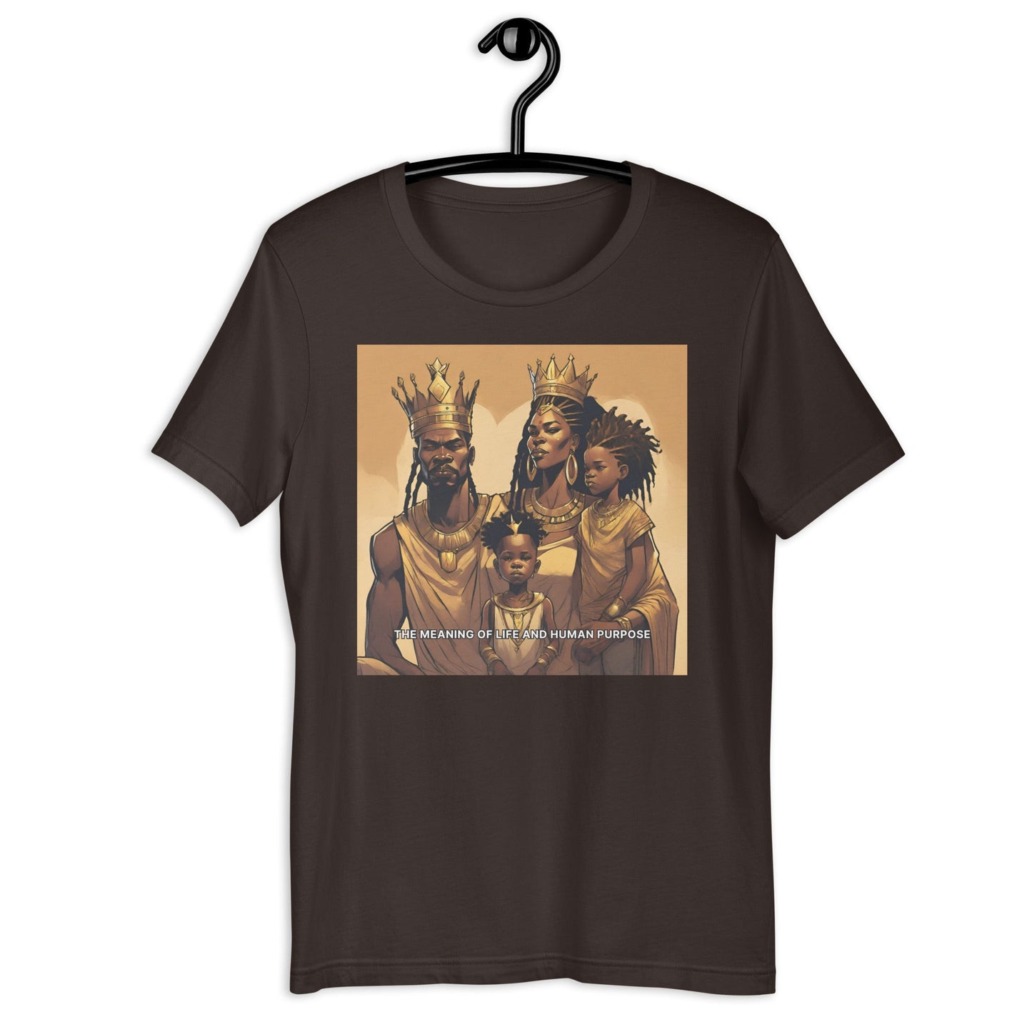 Meaning of Life Black Royal Family Canvas T-Shirt - Bold Black Apparel