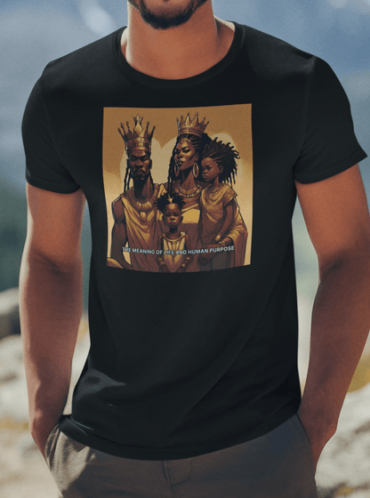 Meaning of Life Black Royal Family T-Shirt - Bold Black Apparel