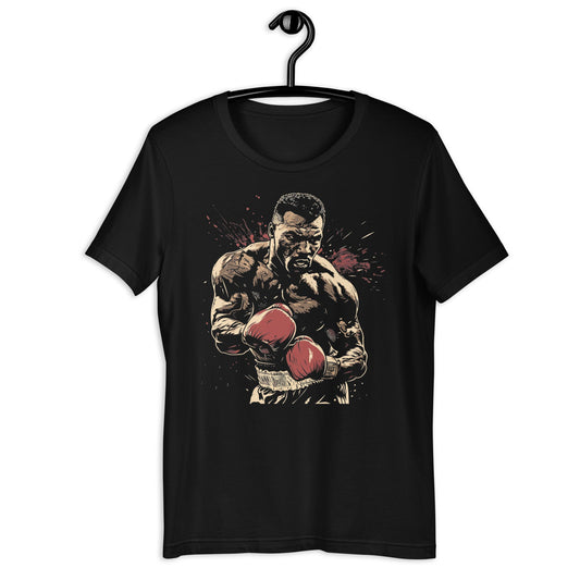 Mike Tyson Boxing in Action T-Shirt - Bold Black Apparel