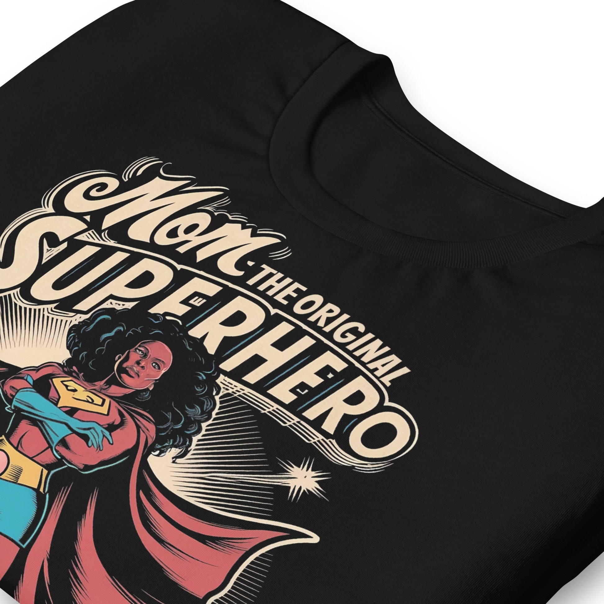 Mom: The Original Superhero T-Shirt - Bold Black Apparel