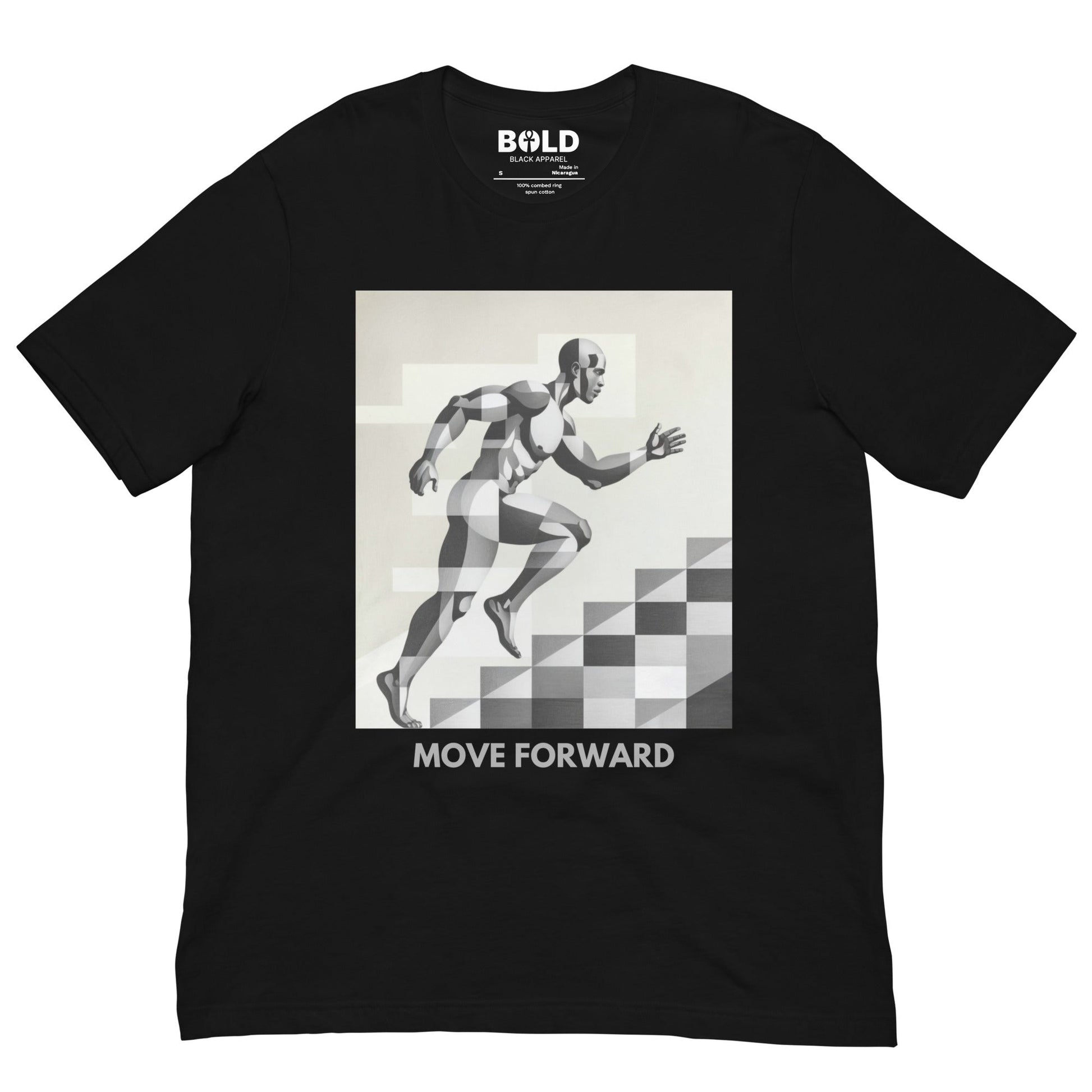 Move Forward T-Shirt - Bold Black Apparel