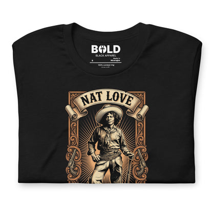 Nat Love Black Cowboy T-Shirt - Bold Black Apparel