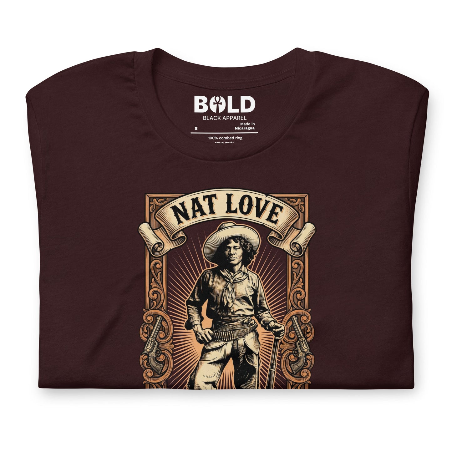 Nat Love Black Cowboy T-Shirt - Bold Black Apparel