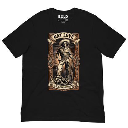 Nat Love Black Cowboy T-Shirt - Bold Black Apparel