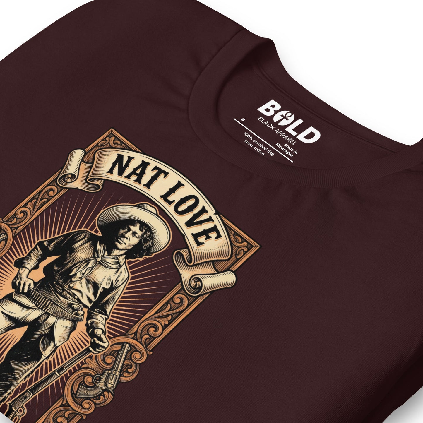 Nat Love Black Cowboy T-Shirt - Bold Black Apparel