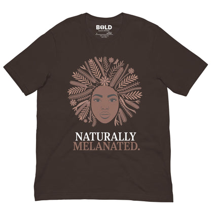 Naturally Melanated T-Shirt - Bold Black Apparel