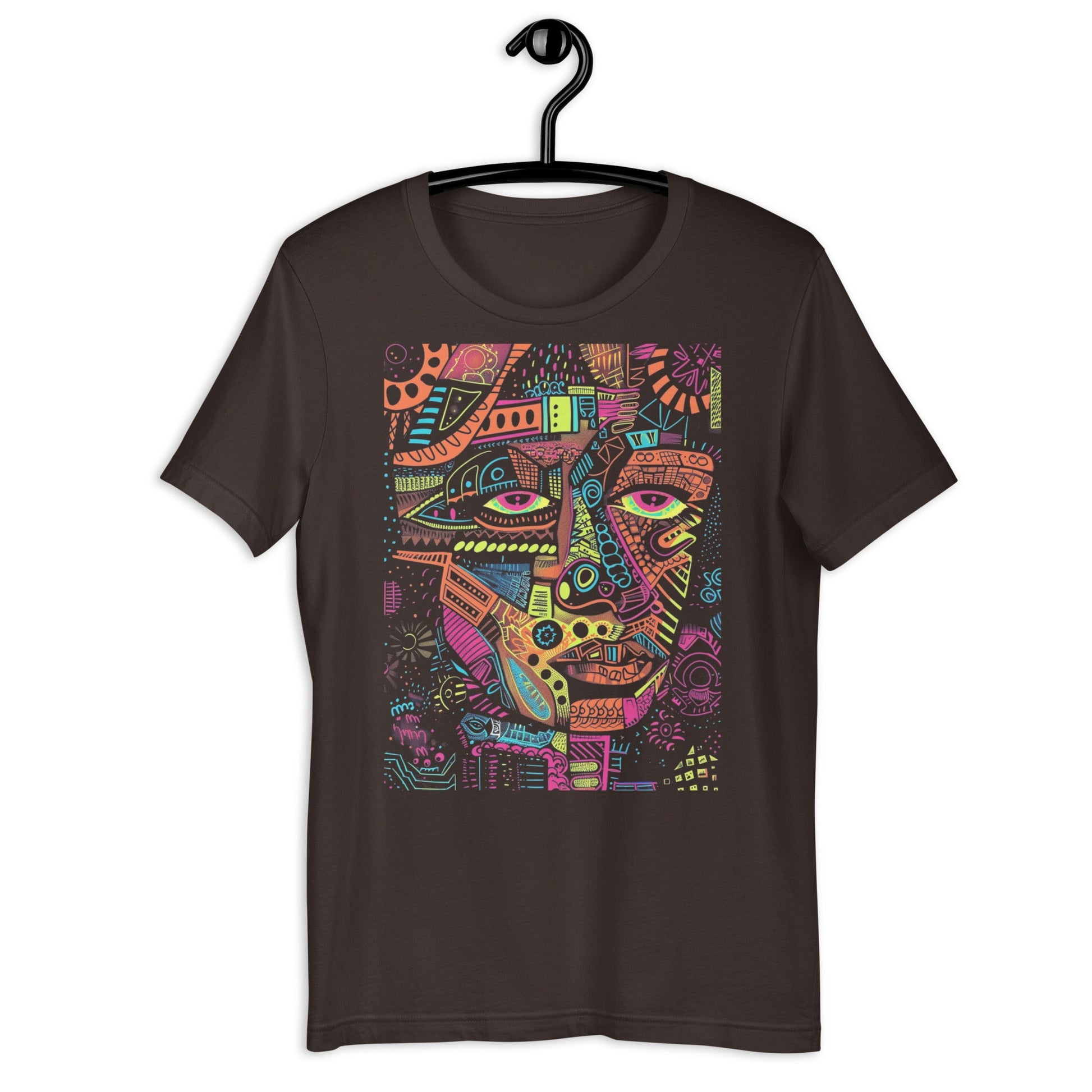 Neon Afro Fusion T-Shirt - Bold Black Apparel