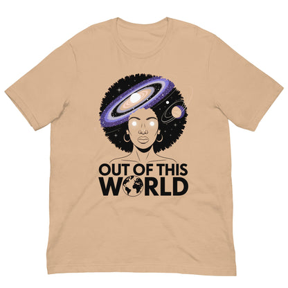 Out of This World Galaxy Afro T-Shirt - Bold Black Apparel