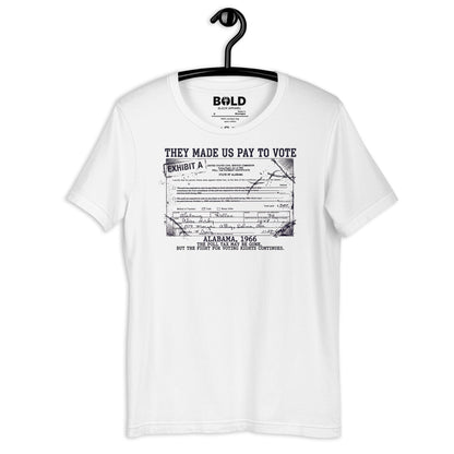Poll Tax Voting Rights T-Shirt - Bold Black Apparel