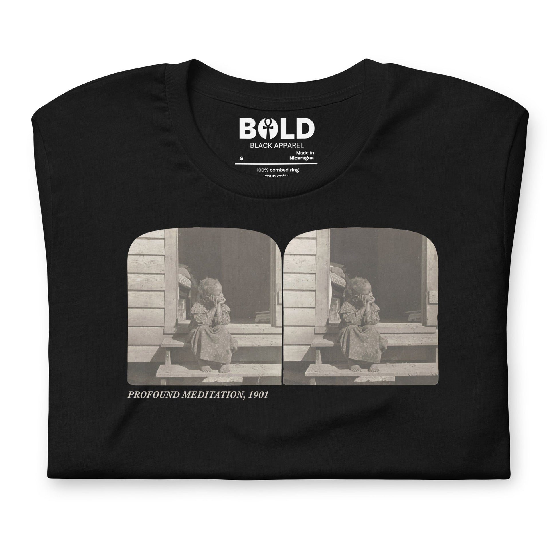 Profound Meditation T-Shirt - Bold Black Apparel