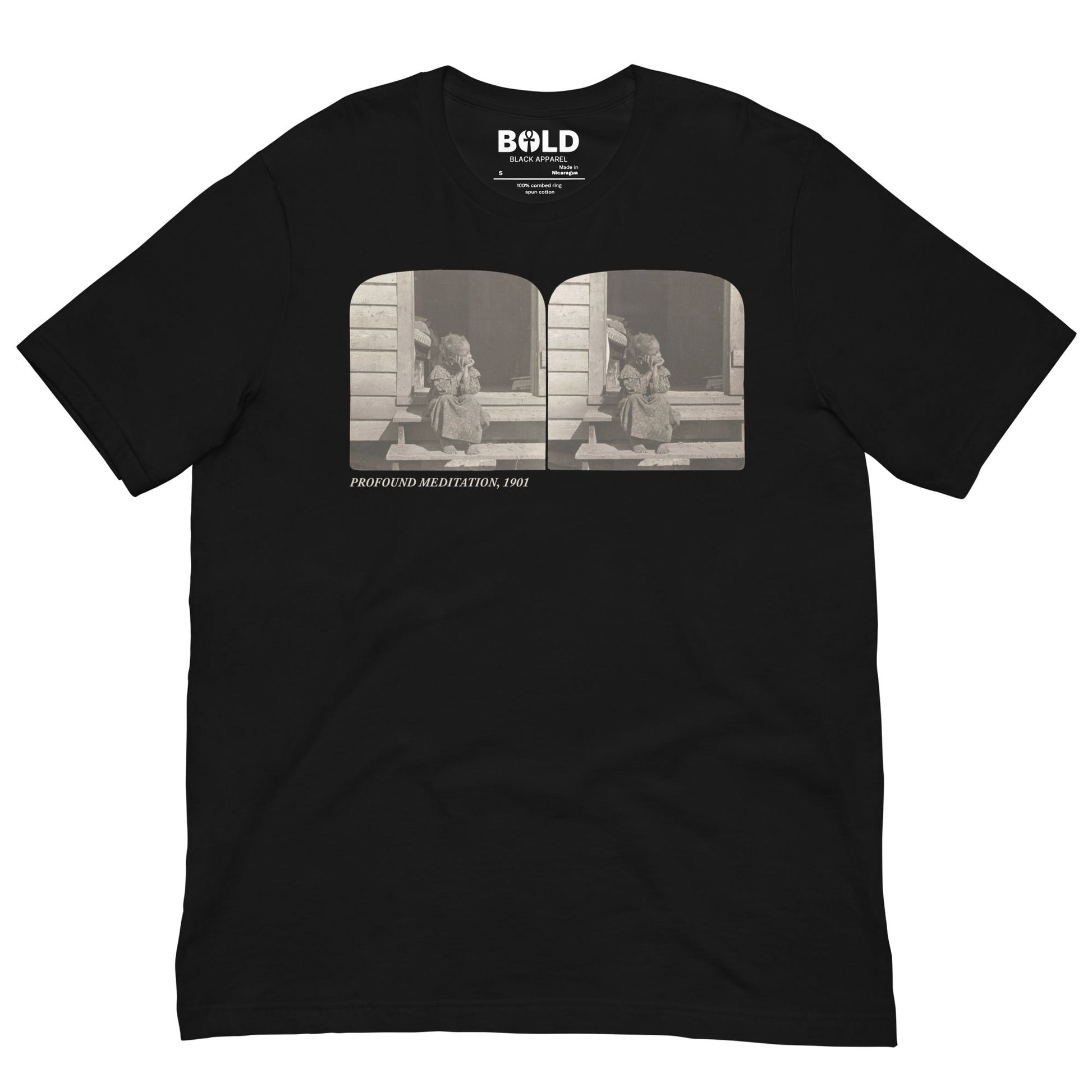 Profound Meditation T-Shirt - Bold Black Apparel