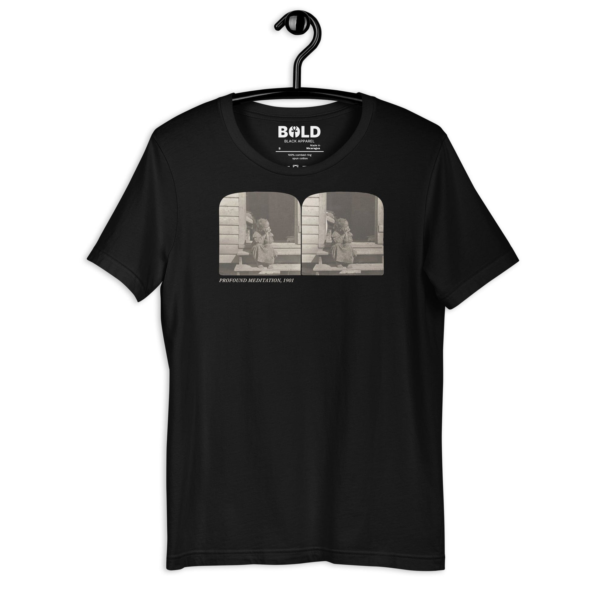 Profound Meditation T-Shirt - Bold Black Apparel