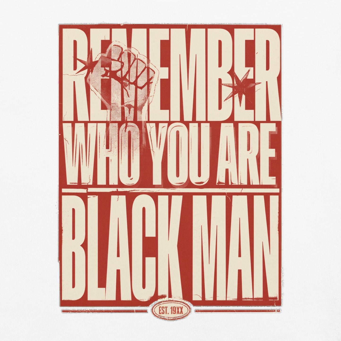 Remember Who You Are Black Man Heavyweight T-Shirt - Bold Black Apparel