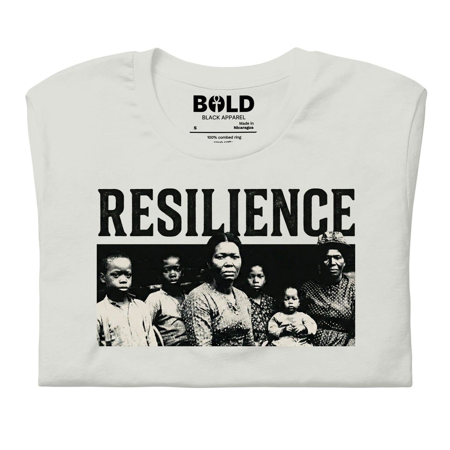 Resilience Black Family Portrait T-Shirt - Bold Black Apparel