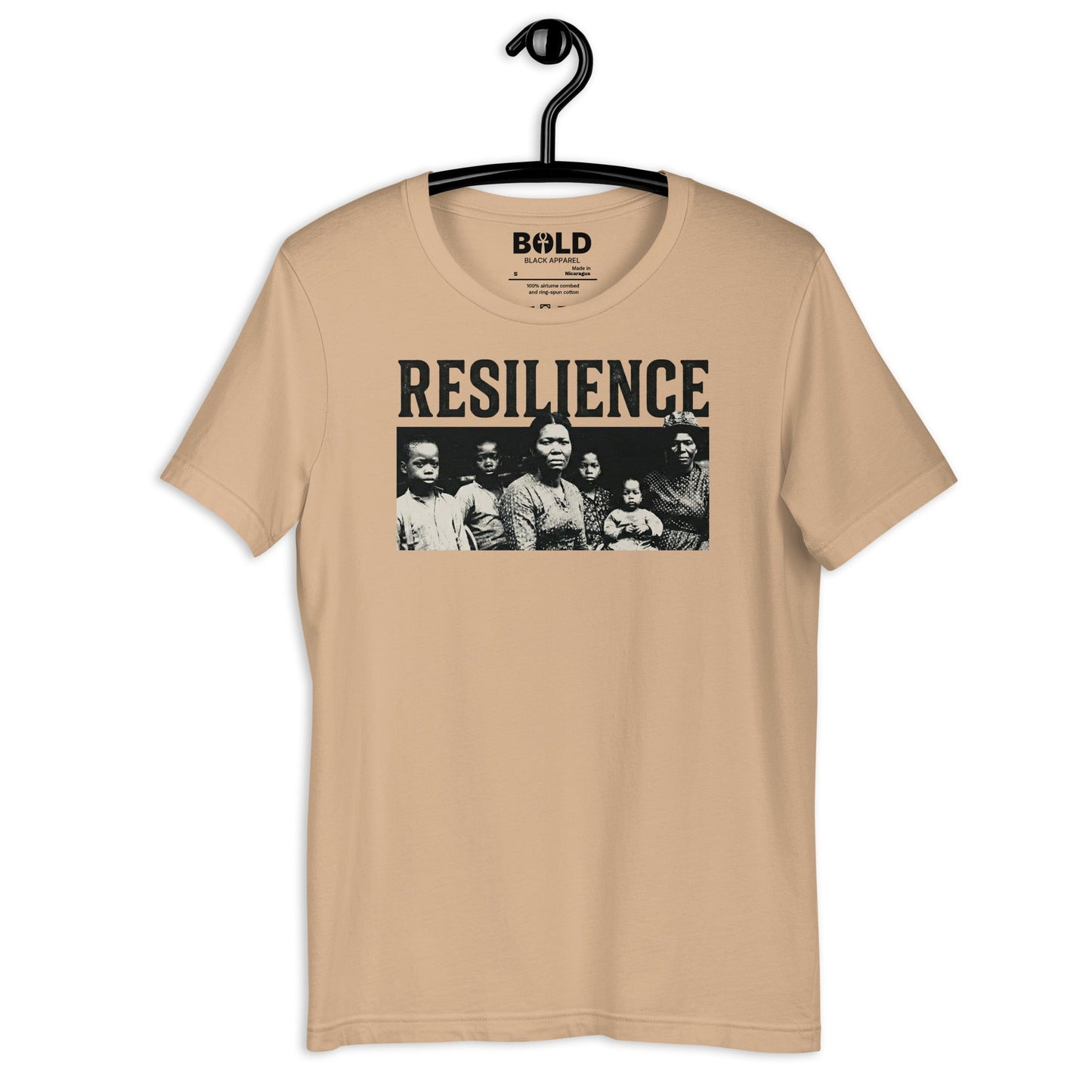 Resilience Black Family Portrait T-Shirt - Bold Black Apparel
