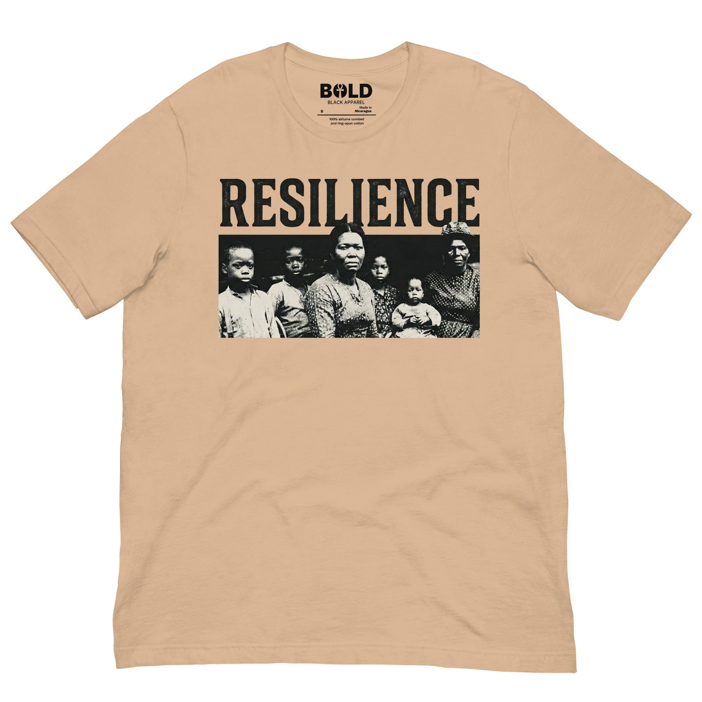 Resilience Black Family Portrait T-Shirt - Bold Black Apparel