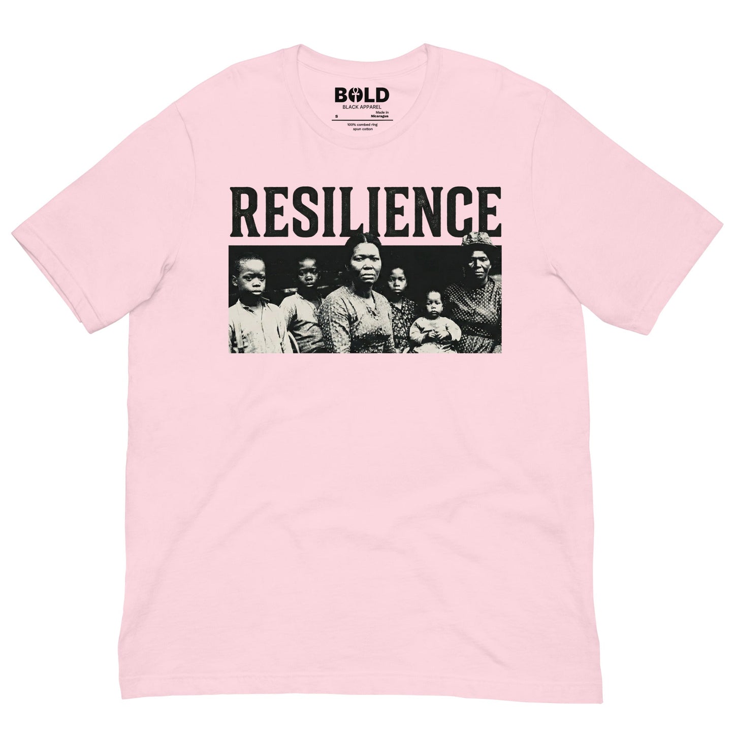 Resilience Black Family Portrait T-Shirt - Bold Black Apparel