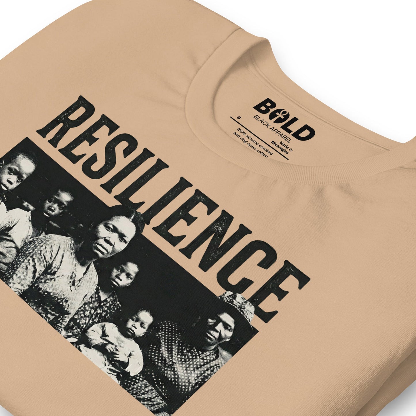 Resilience Black Family Portrait T-Shirt - Bold Black Apparel