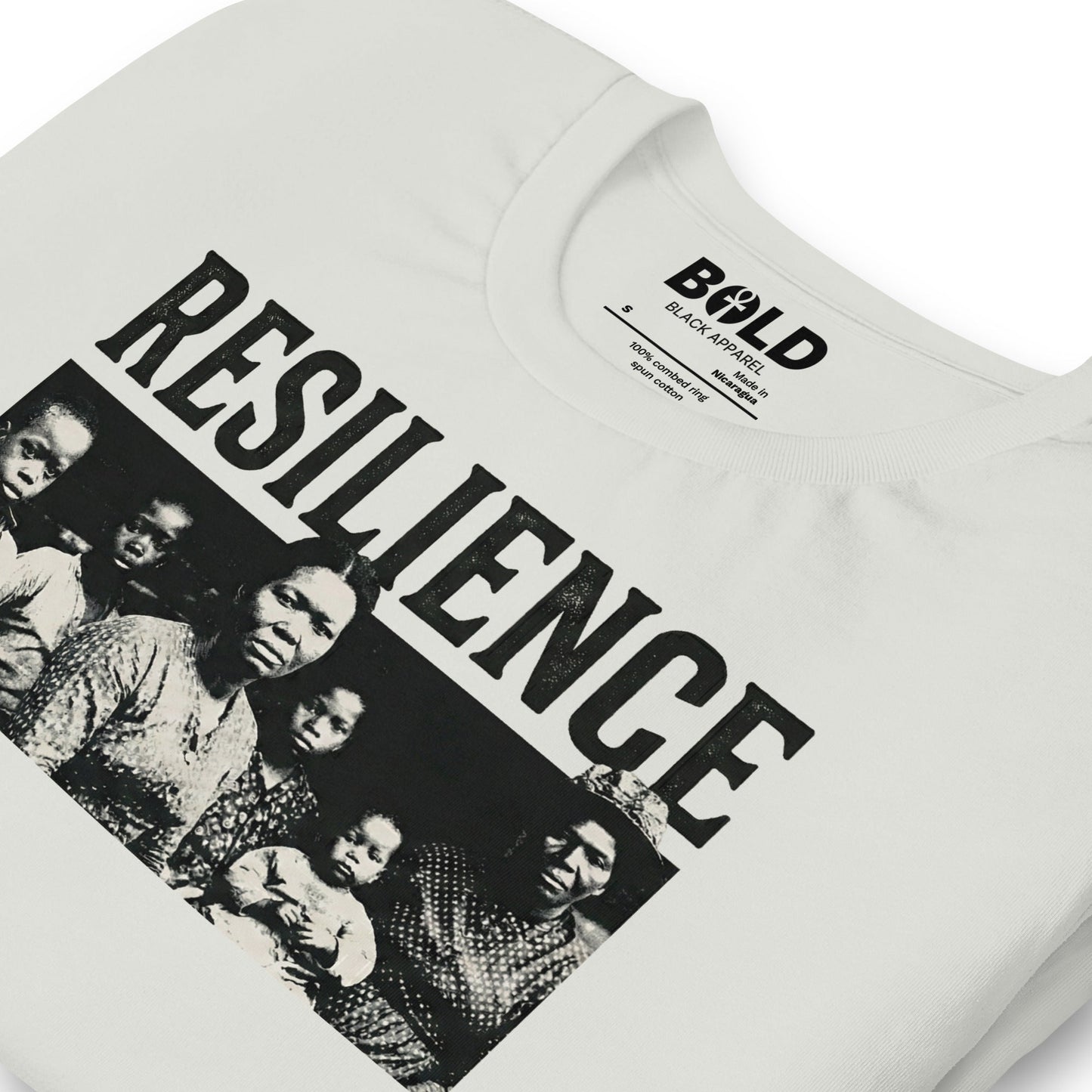 Resilience Black Family Portrait T-Shirt - Bold Black Apparel
