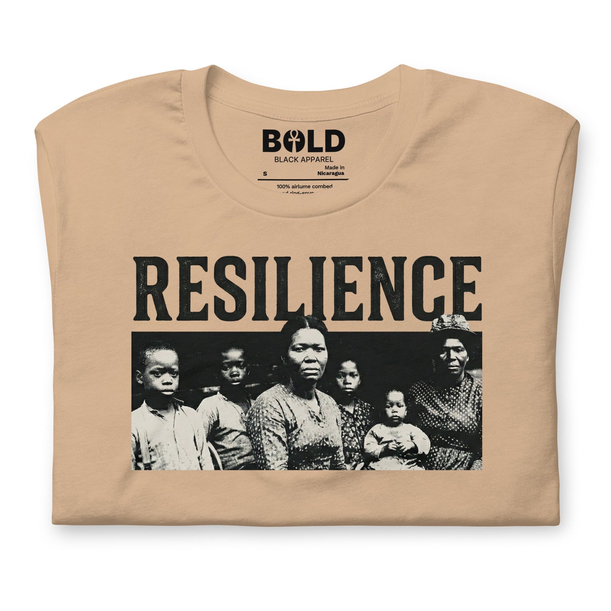 Resilience Black Family Portrait T-Shirt - Bold Black Apparel