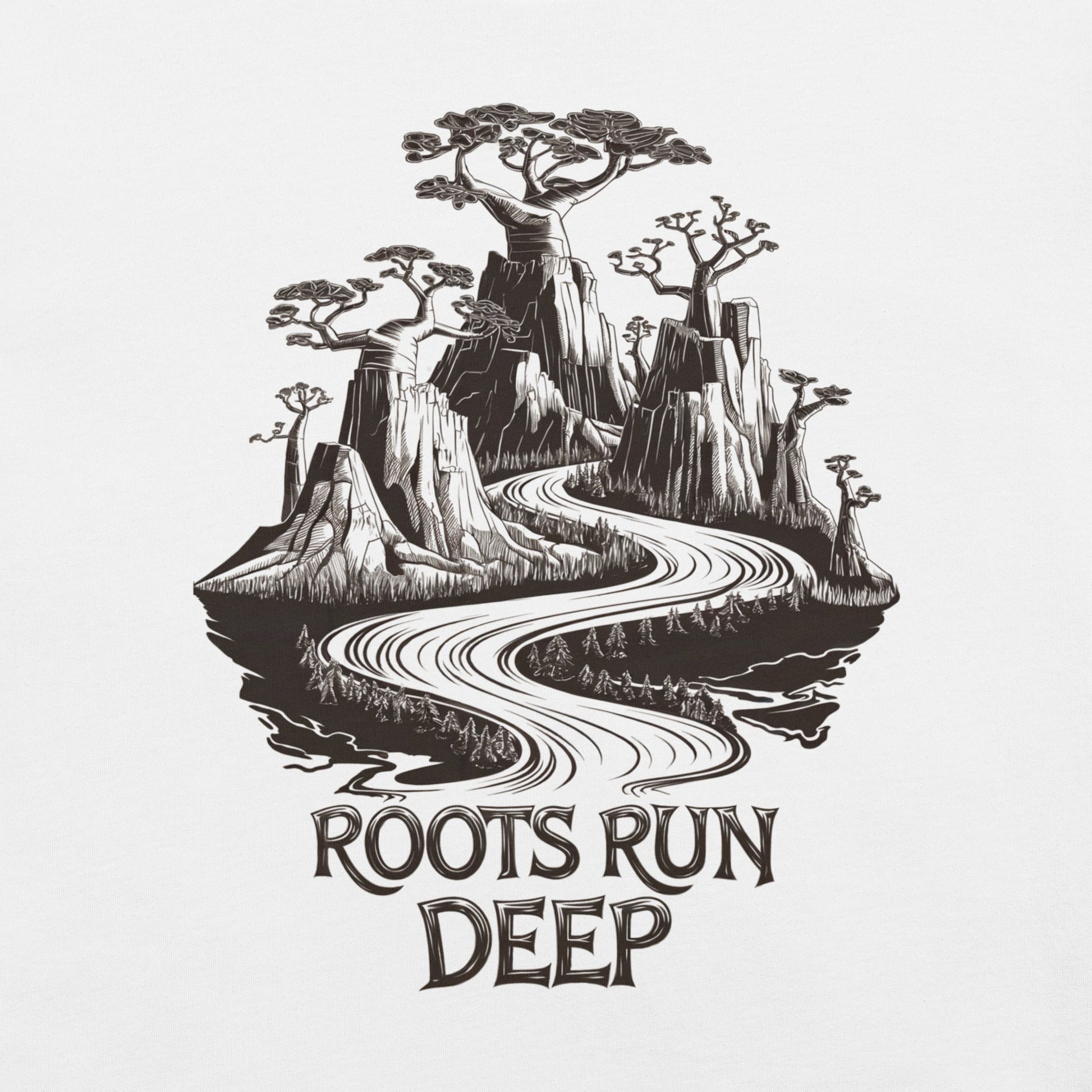 Roots Run Deep T-Shirt - Bold Black Apparel