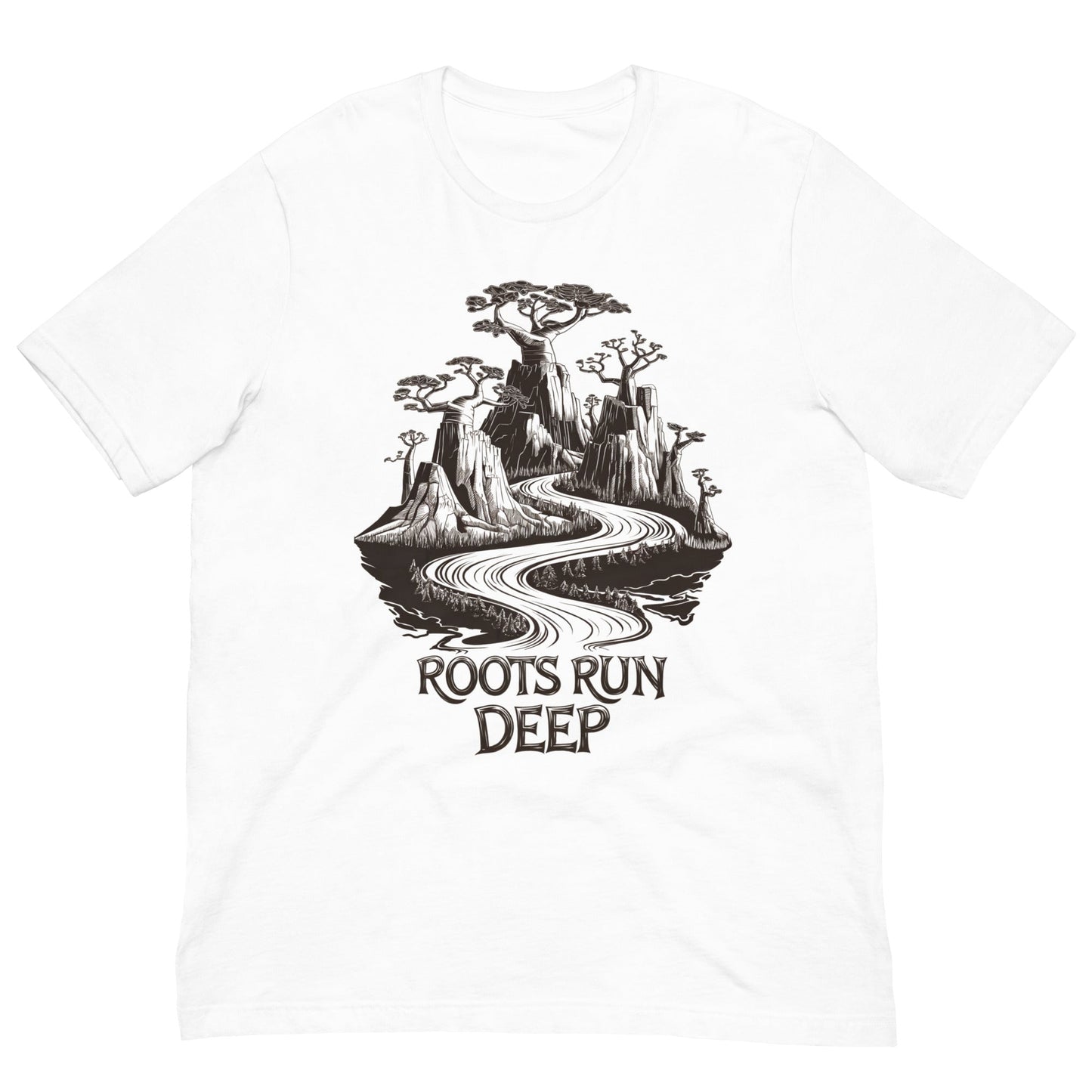 Roots Run Deep T-Shirt - Bold Black Apparel