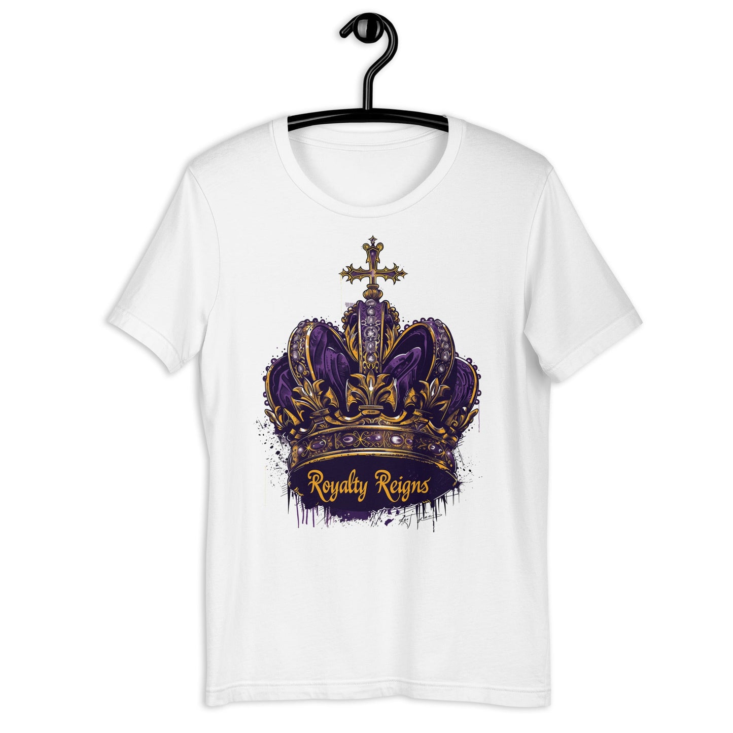 Royalty Reigns Crown T-Shirt - Bold Black Apparel