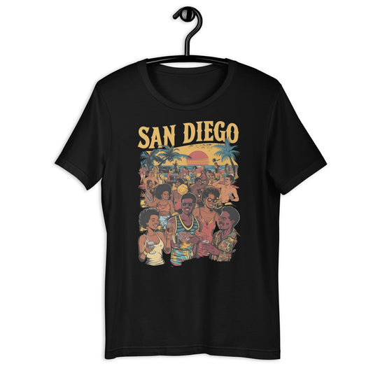 San Diego Beach Party T-Shirt - Bold Black Apparel