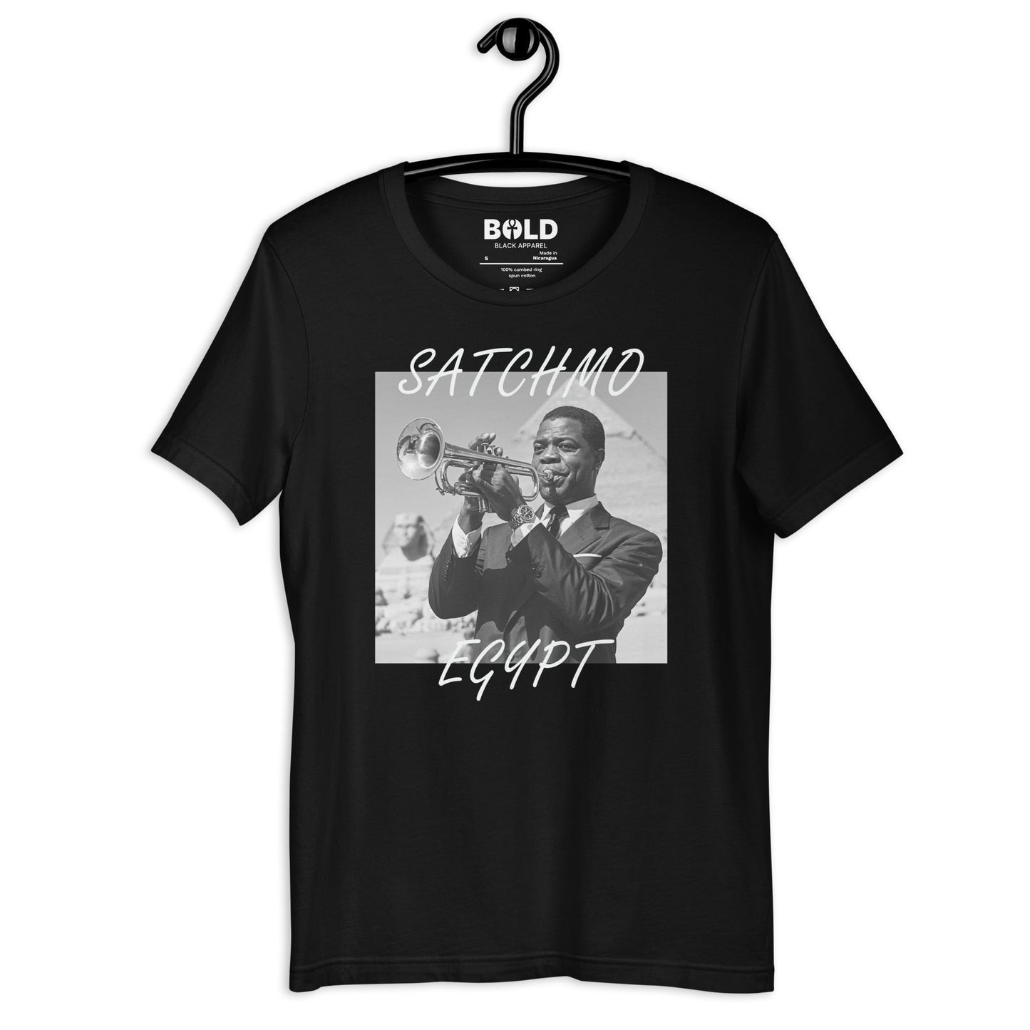 Satchmo Egypt 1961 T-Shirt - Bold Black Apparel