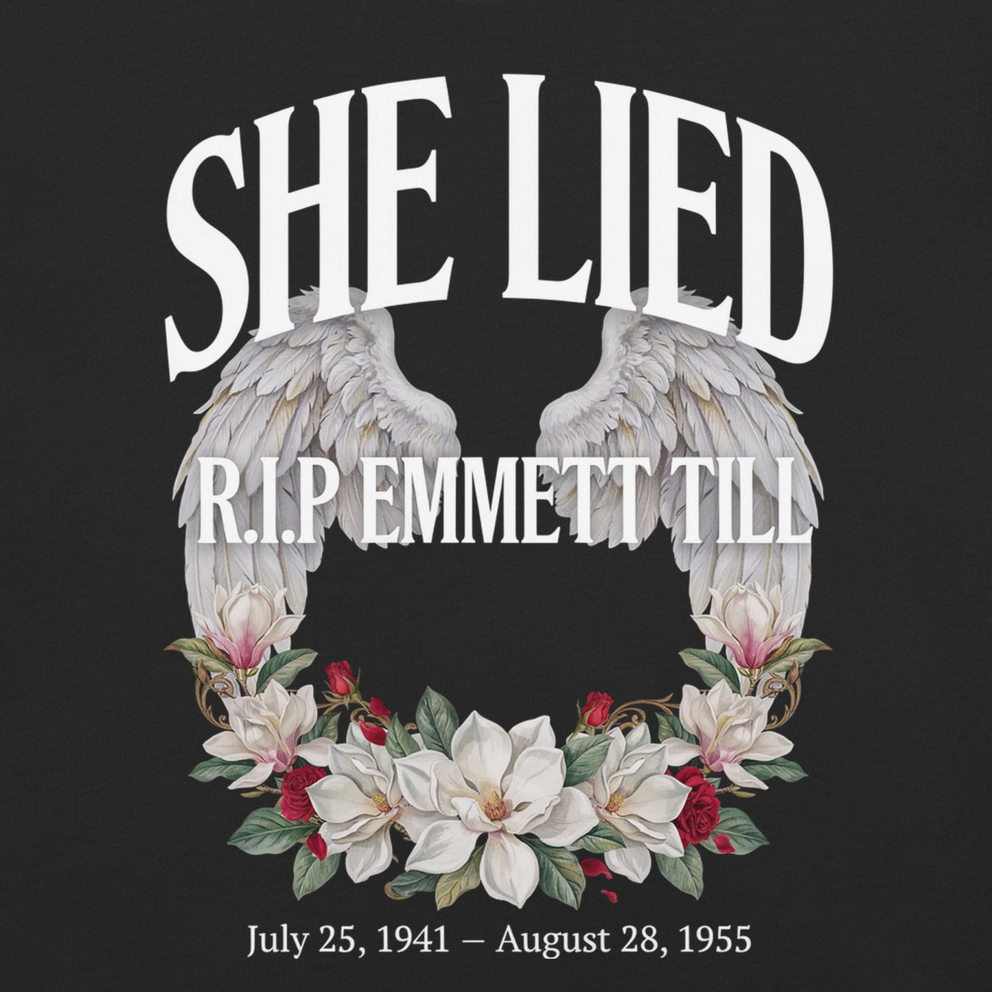 She Lied R.I.P. Emmett Till Memorial Heavyweight T-Shirt - Bold Black Apparel