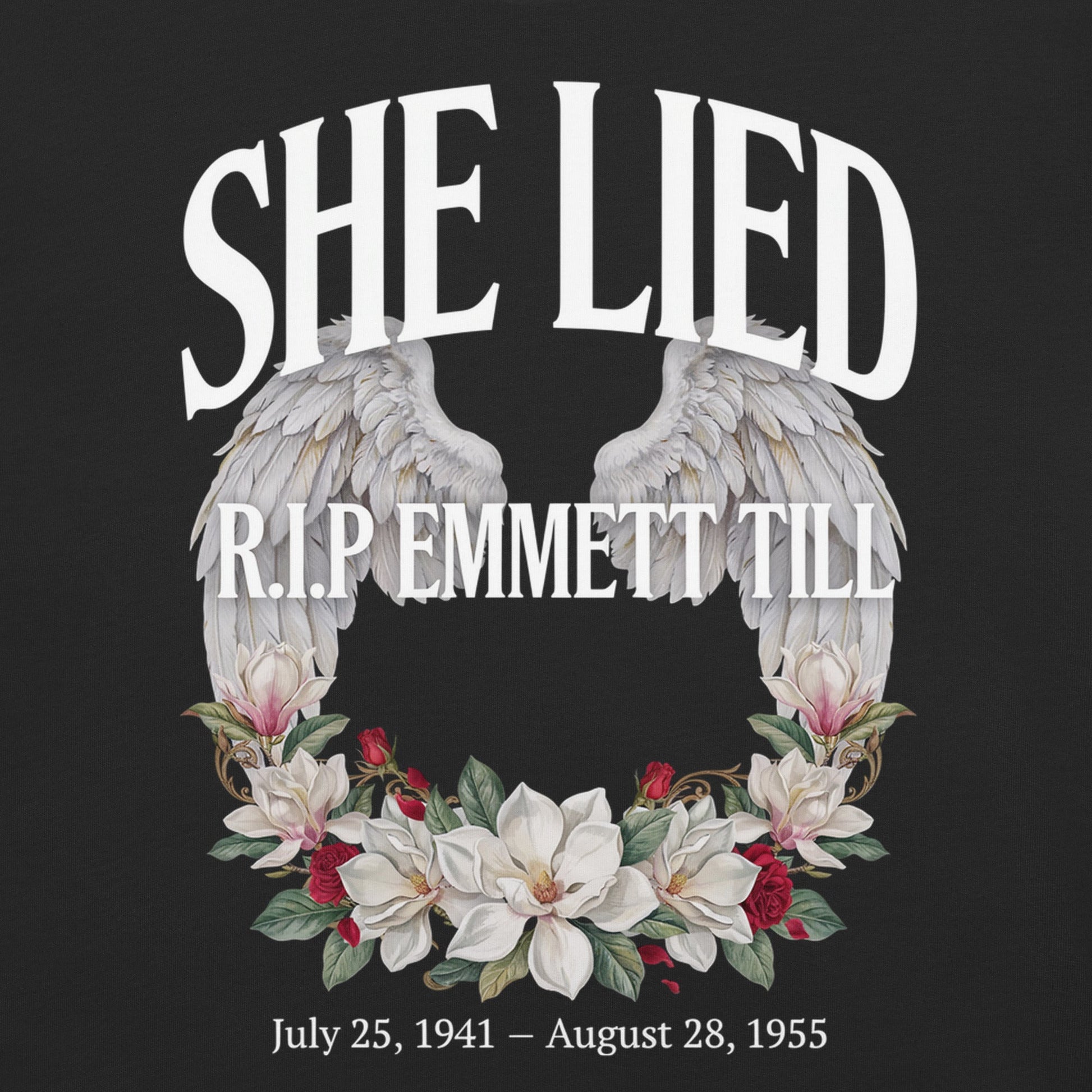 She Lied R.I.P. Emmett Till Memorial Heavyweight T-Shirt - Bold Black Apparel