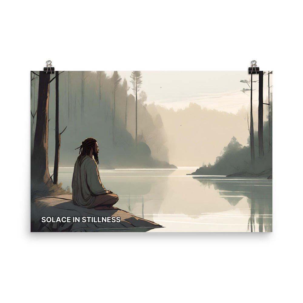 Solace in Solitude Poster - Bold Black Apparel