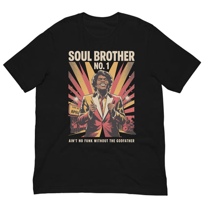 Soul Brother James Brown T-Shirt - Bold Black Apparel