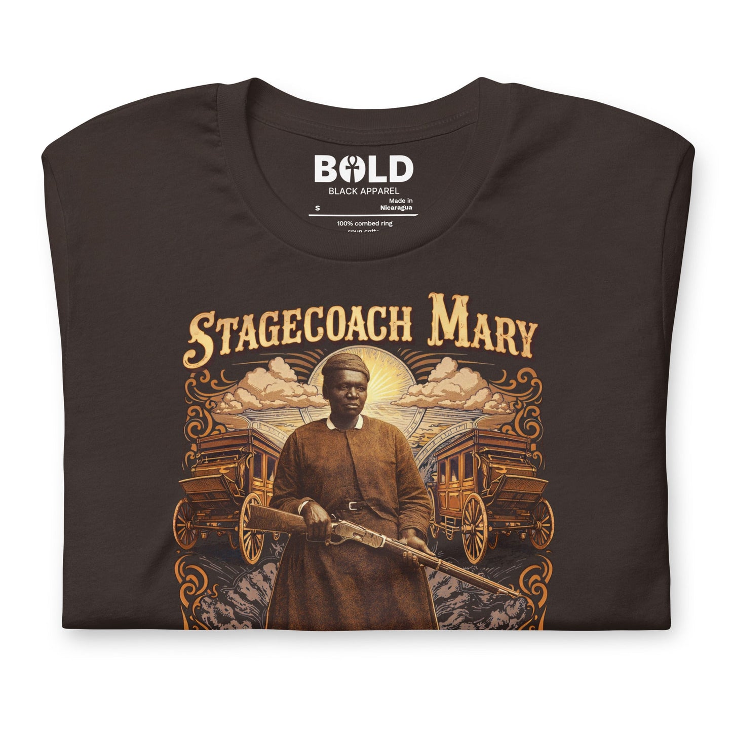 Stagecoach Mary Fields T-Shirt - Bold Black Apparel