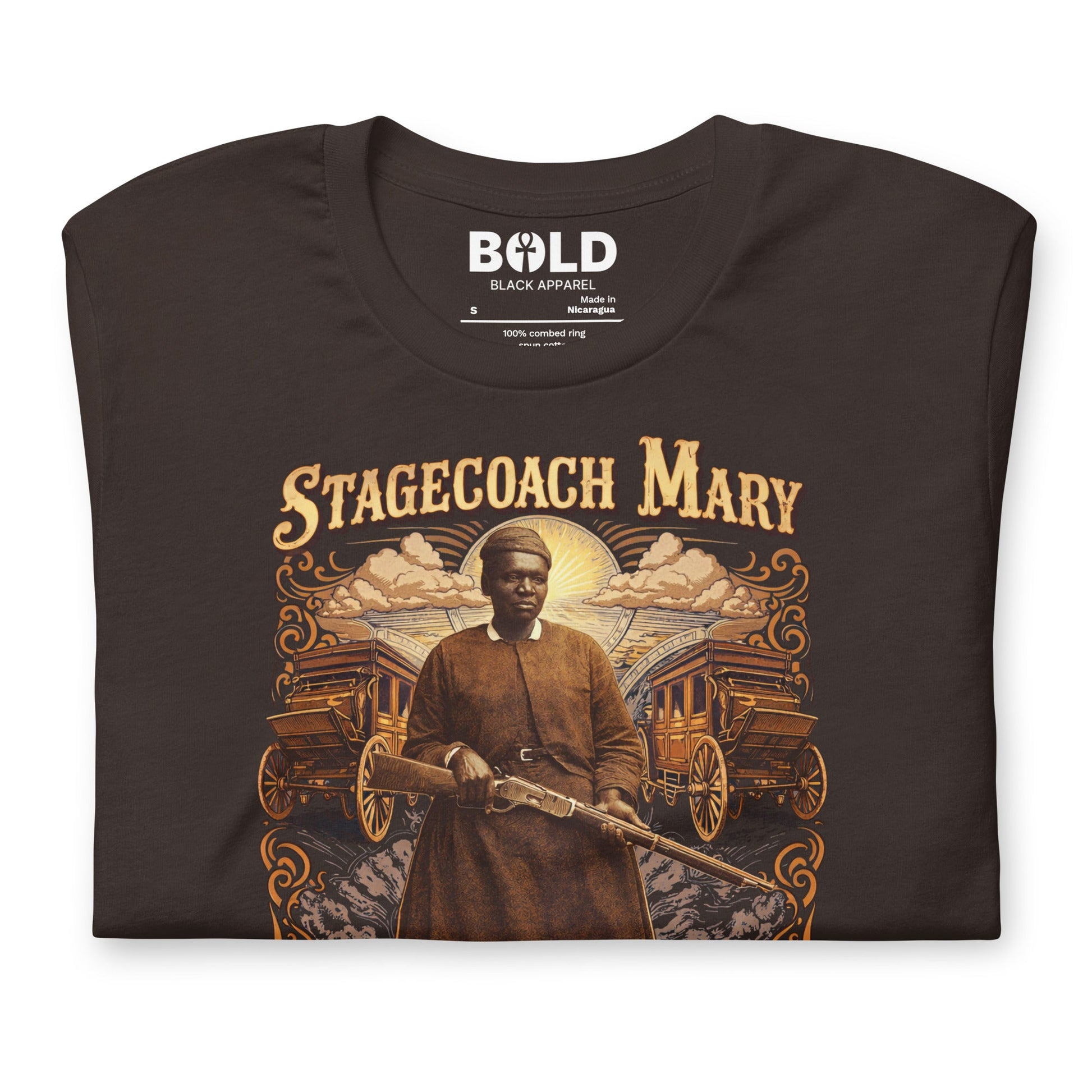 Stagecoach Mary Fields T-Shirt - Bold Black Apparel