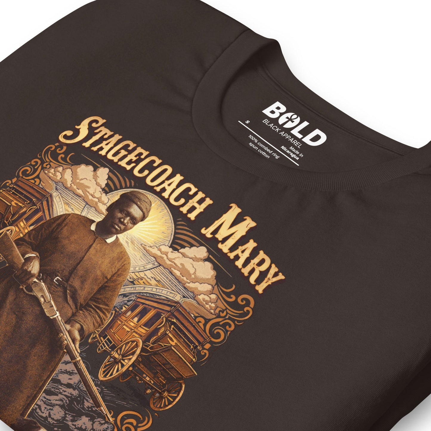 Stagecoach Mary Fields T-Shirt - Bold Black Apparel