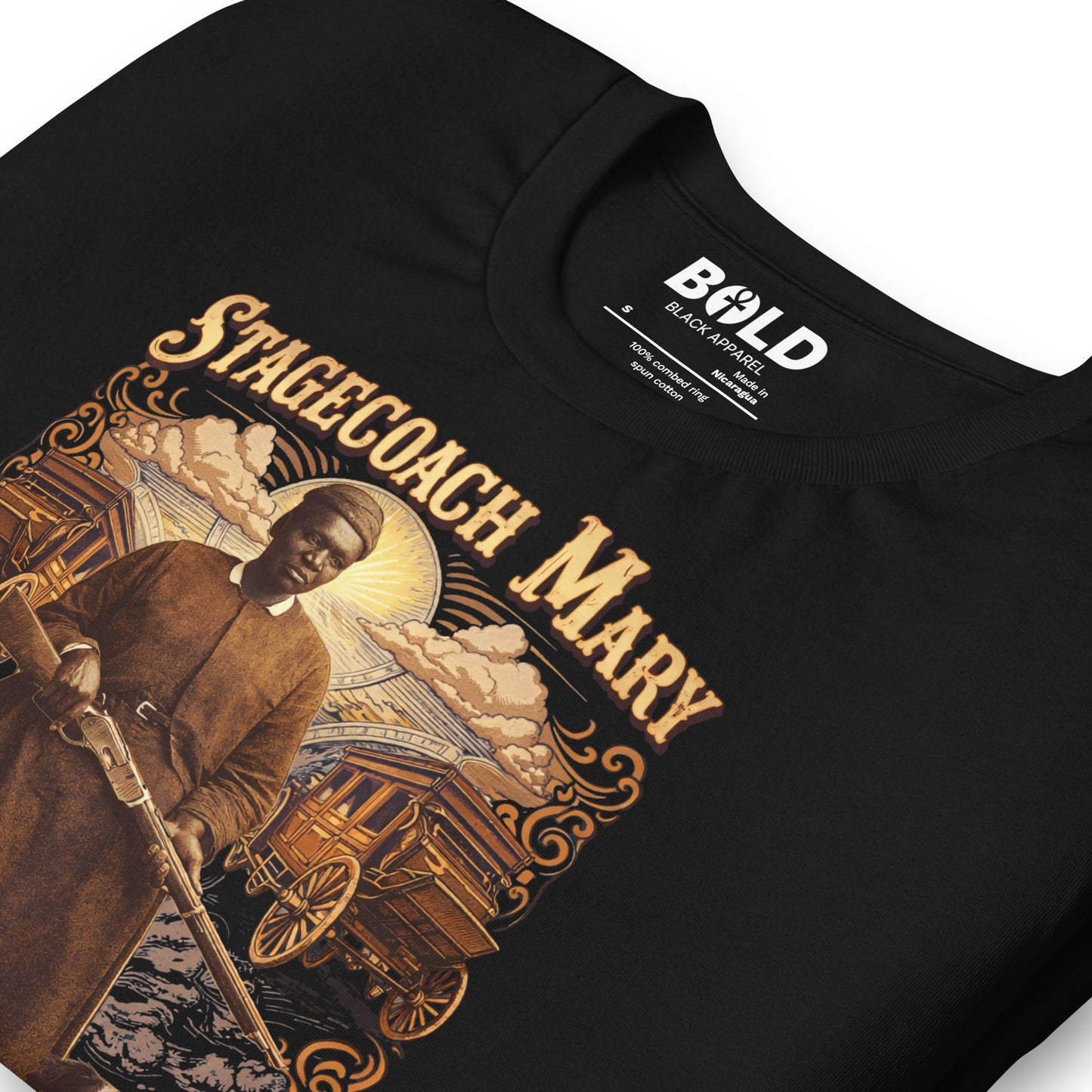 Stagecoach Mary Fields T-Shirt - Bold Black Apparel