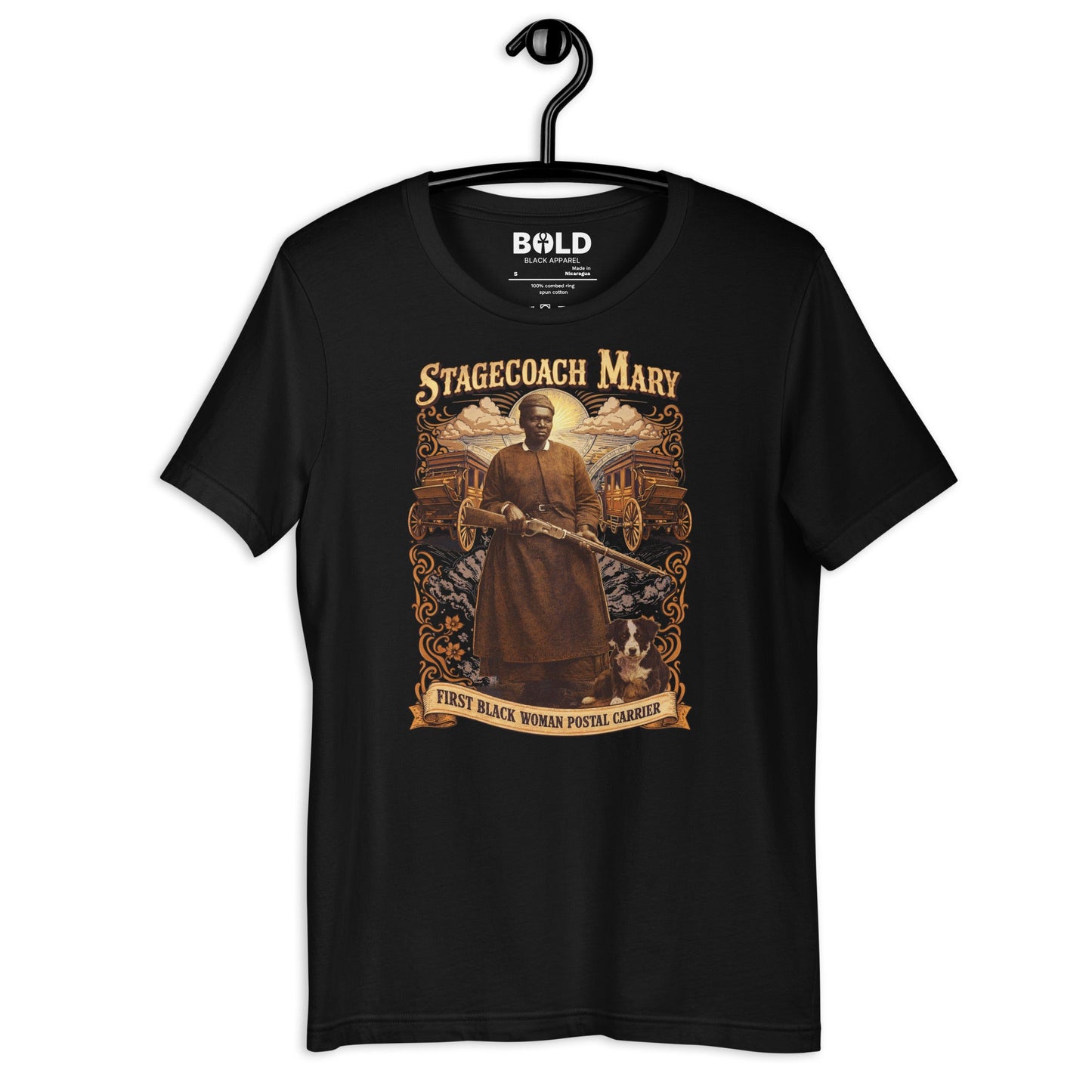 Stagecoach Mary Fields T-Shirt - Bold Black Apparel