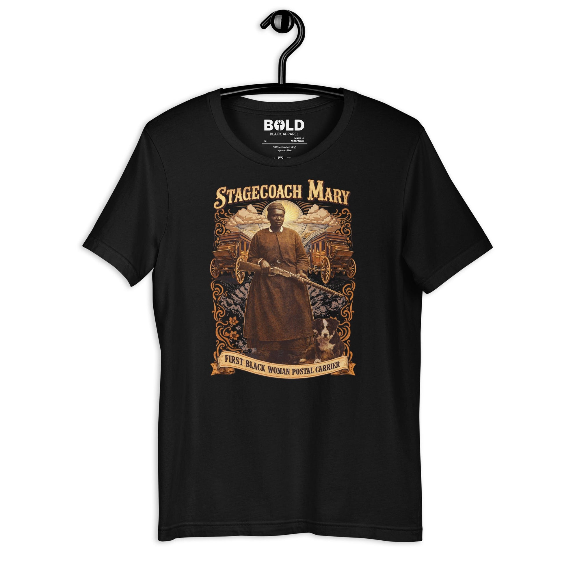 Stagecoach Mary Fields T-Shirt - Bold Black Apparel
