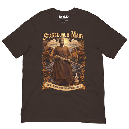 Stagecoach Mary Fields T-Shirt - Bold Black Apparel