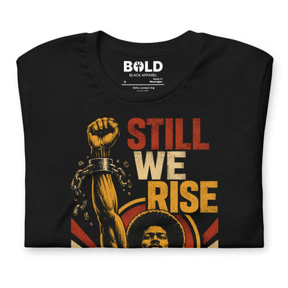 Still We Rise Fist & Chains T-Shirt - Bold Black Apparel